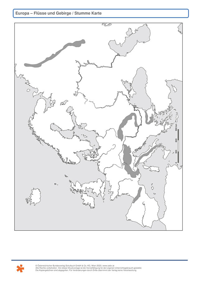 Europa - Flüsse, Gebirge