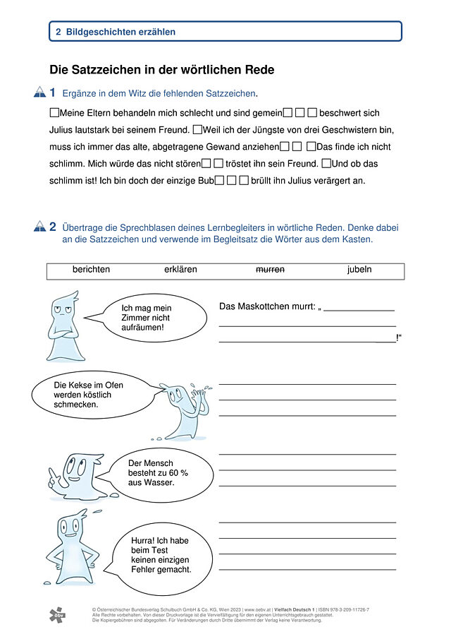 Satzzeichen in wörtlicher Rede