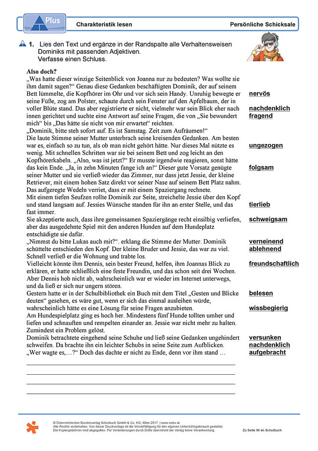Charakteristik lesen