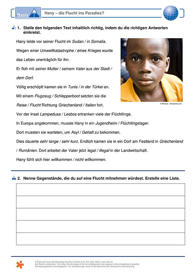 Hany - die Flucht ins Paradies?