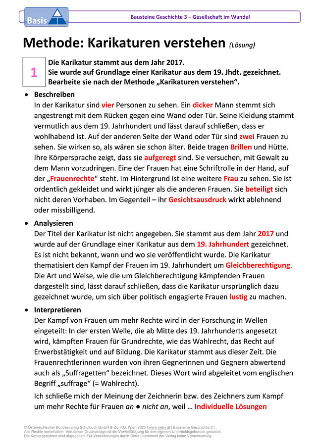 Methode: Karikaturen verstehen