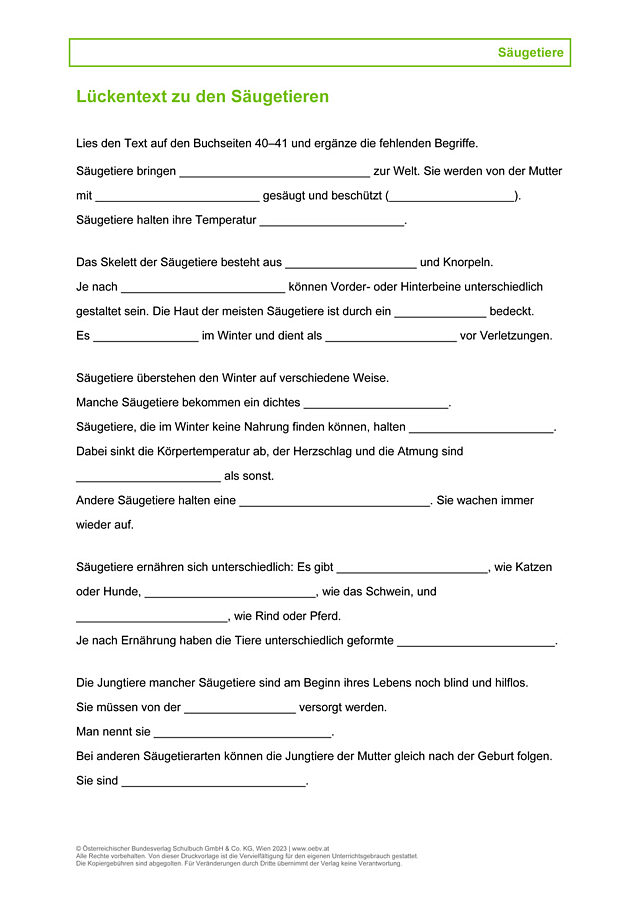 Säugetiere