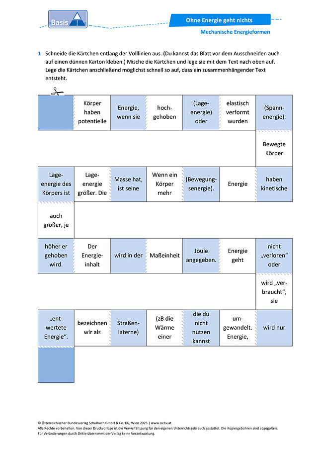 Mechanische Energieformen