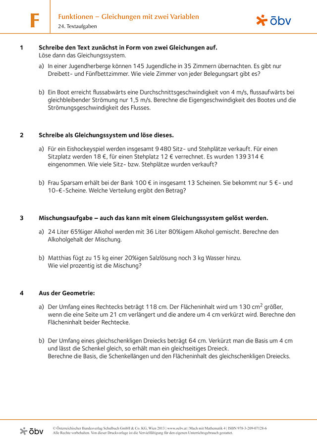 24. Textaufgaben