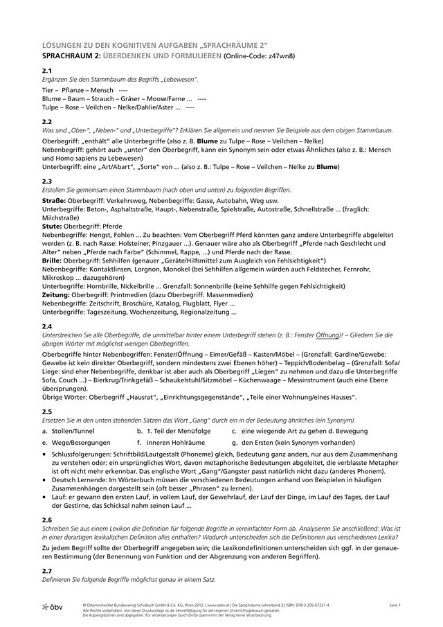 Überdenken und Formulieren