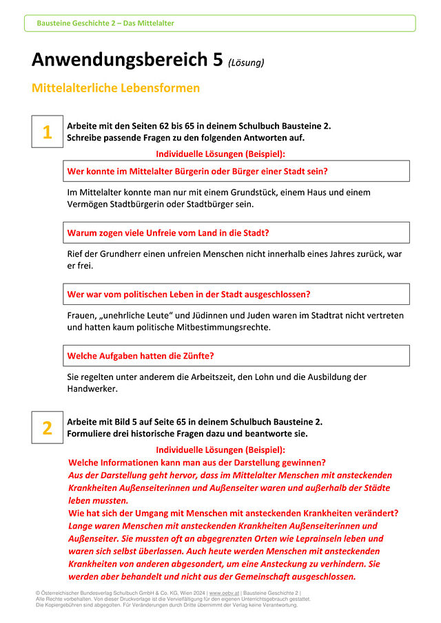 Mittelalterliche Lebensformen