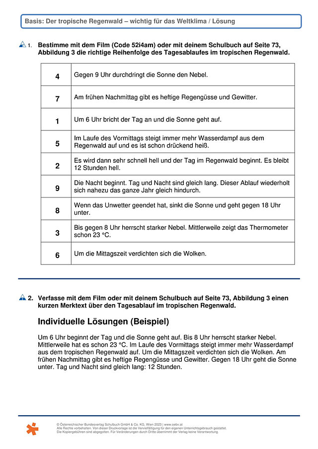 Regenwald und Weltklima