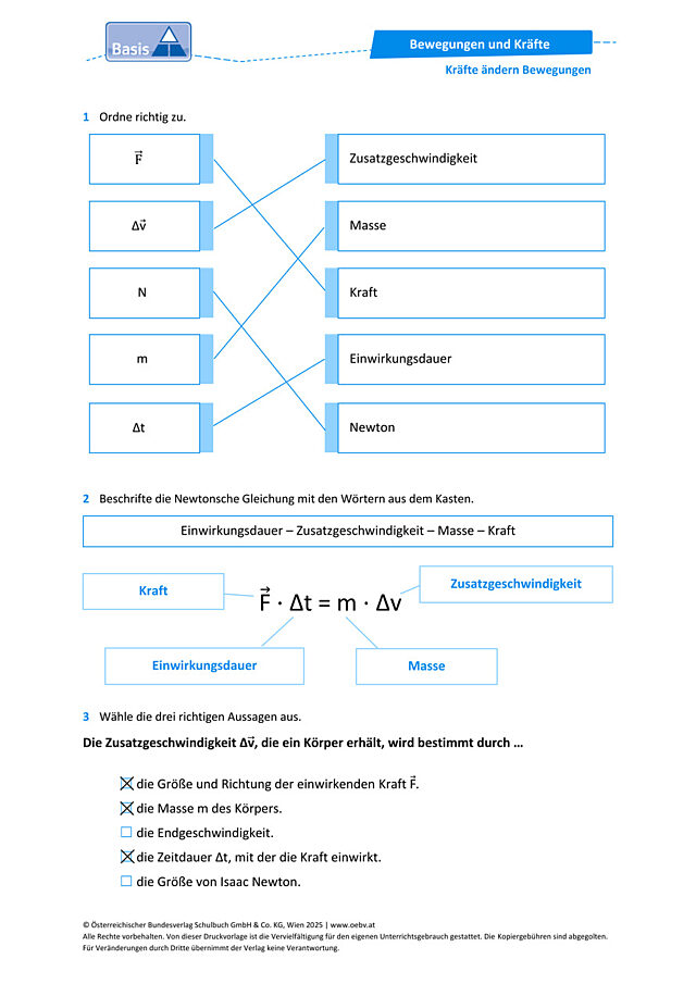 Kräfte ändern Bewegungen