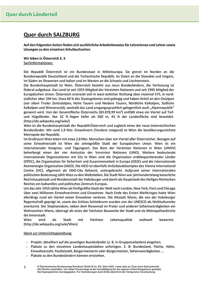 Begleitband für Lehrerinnen und Lehrer