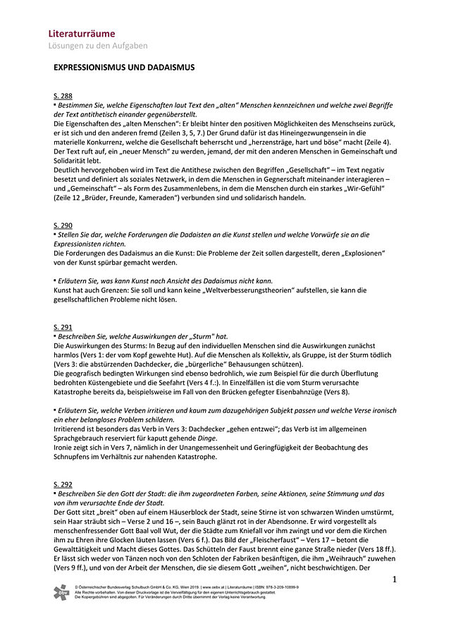 Expressionismus und Dadaismus