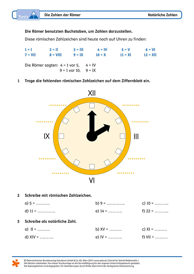 Die Zahlen der Römer