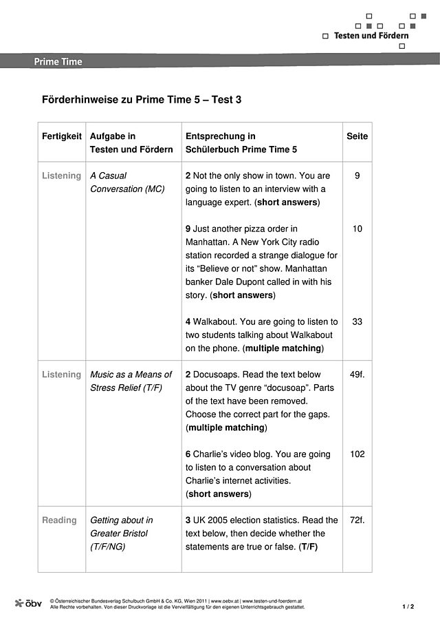 Test 3 Förderhinweise
