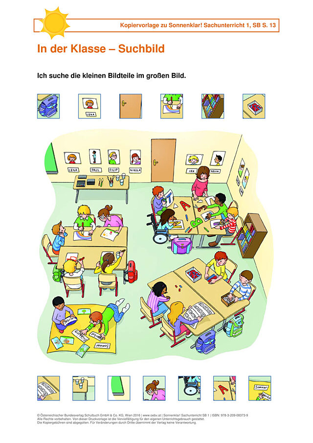 In der Klasse – Suchbild