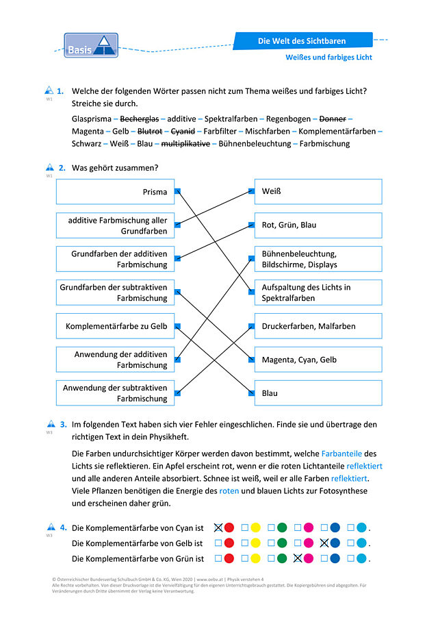Weißes und farbiges Licht
