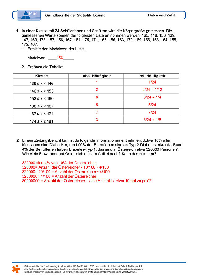 Grundbegriffe der Statistik