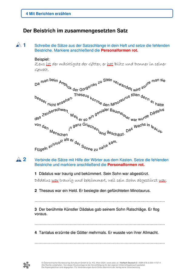 Beistrich im zusammengesetzten Satz