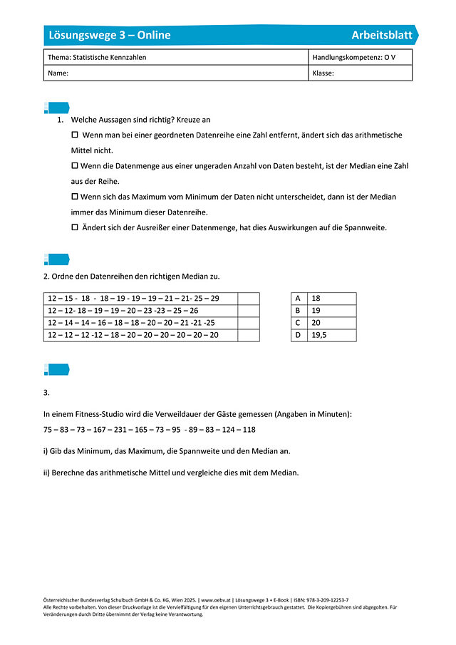 Gecheckt Statistische Kennzahlen