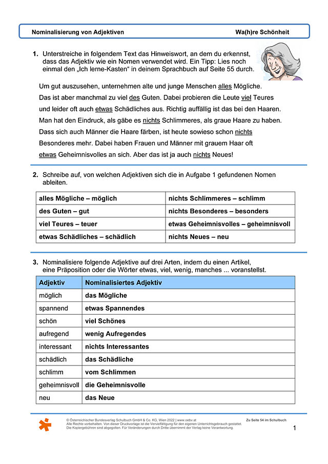 Nominalisierung von Adjektiven