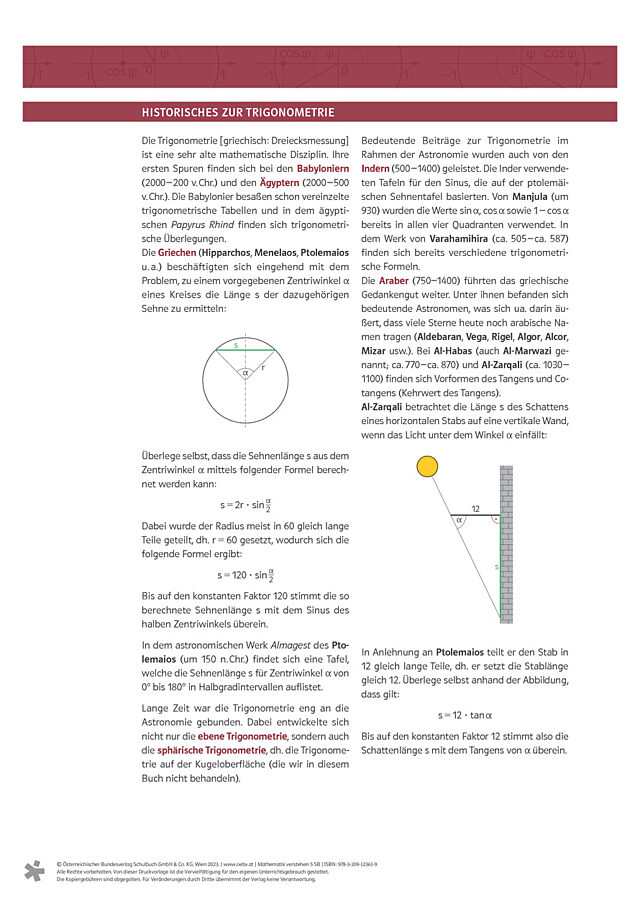 Historisches zur Trigonometrie