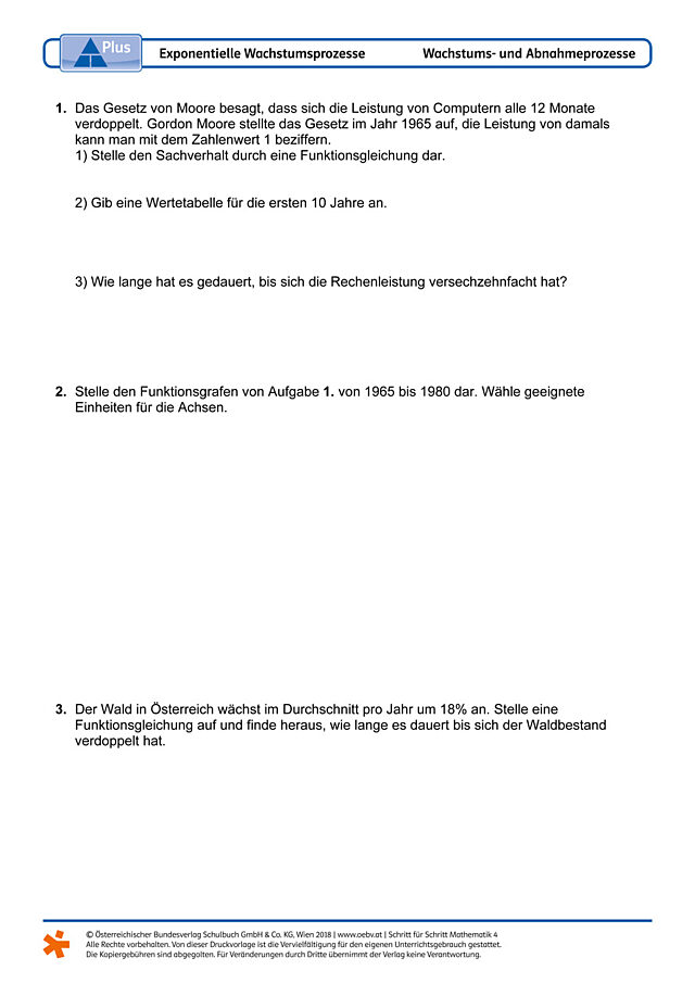 Exponentielle Wachstumsprozesse