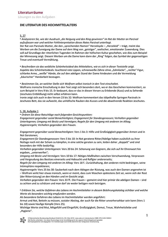 Die Literatur des Hochmittelalters