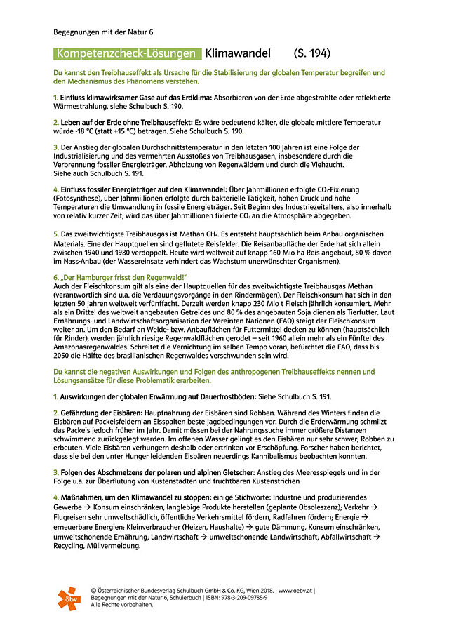 Kompetenzcheck-Lösungen Klimawandel