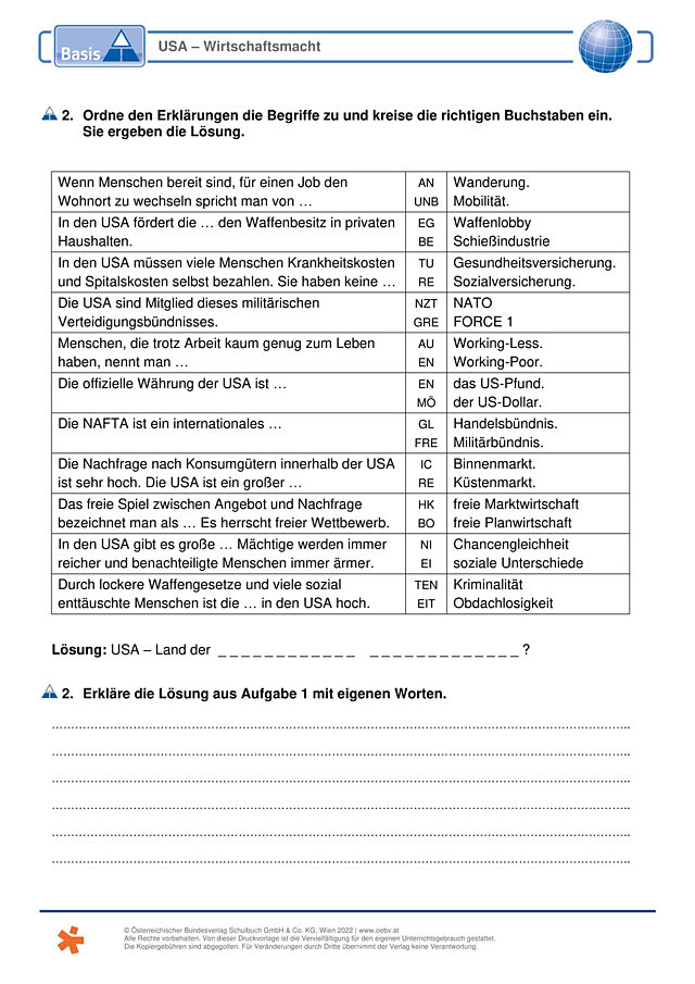 USA - Wirtschaftsmacht