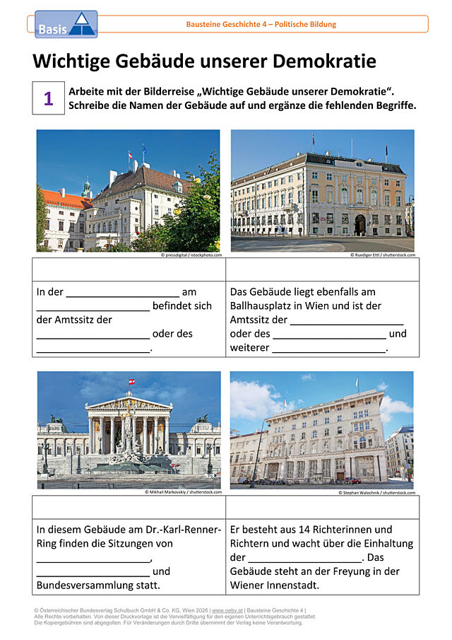Wichtige Gebäude unserer Demokratie