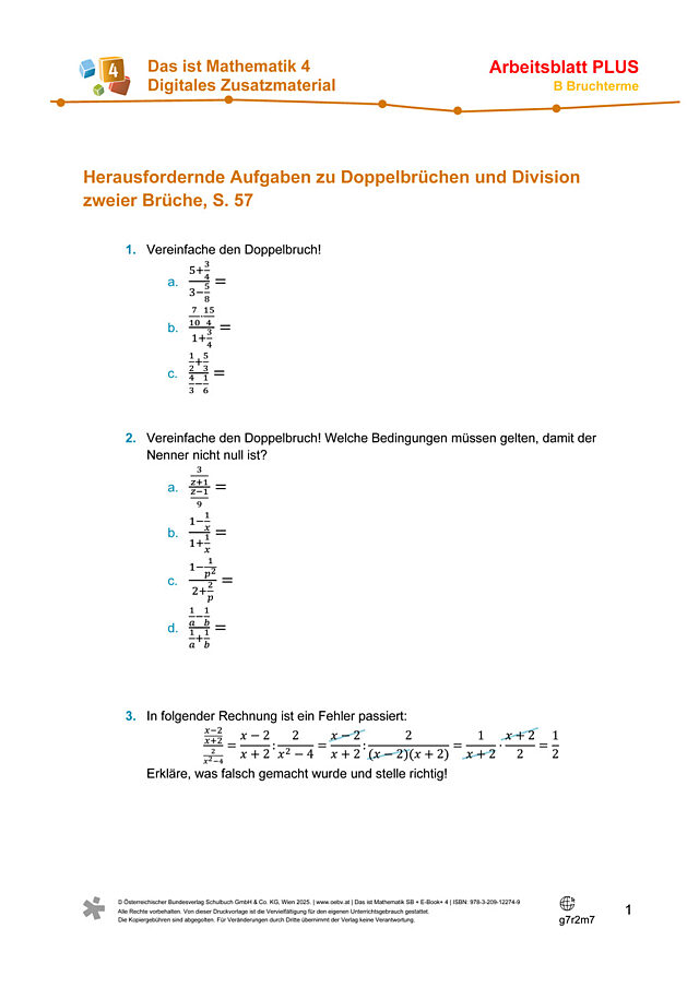 Multiplizieren und Dividieren von Bruchtermen