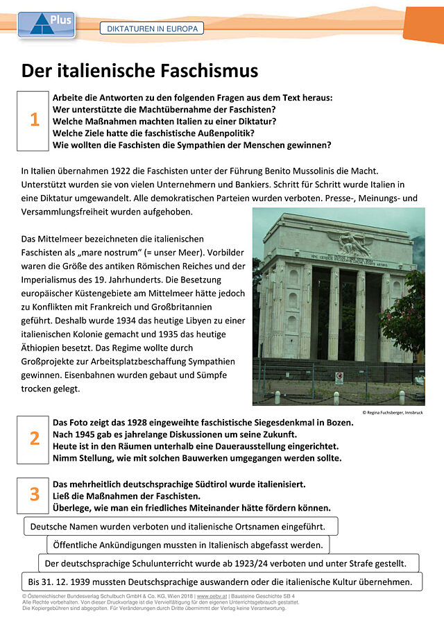 Der italienische Faschismus