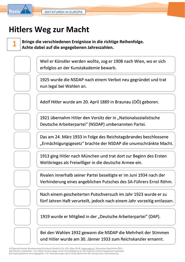 Hitlers Weg zur Macht