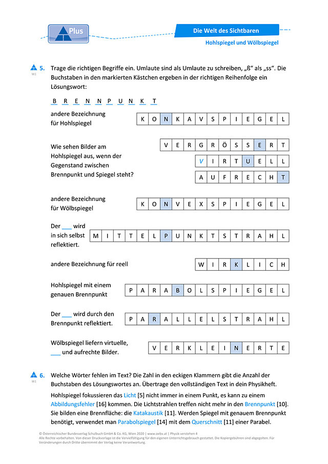 Hohlspiegel und Wölbspiegel