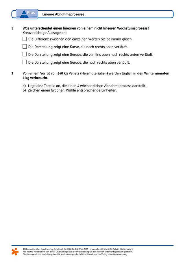 Lineare Abnahmeprozesse