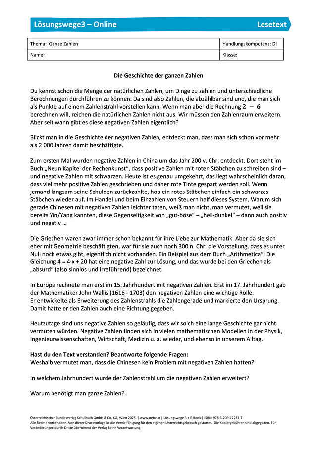 Lesetext 2 - Abschnitt A