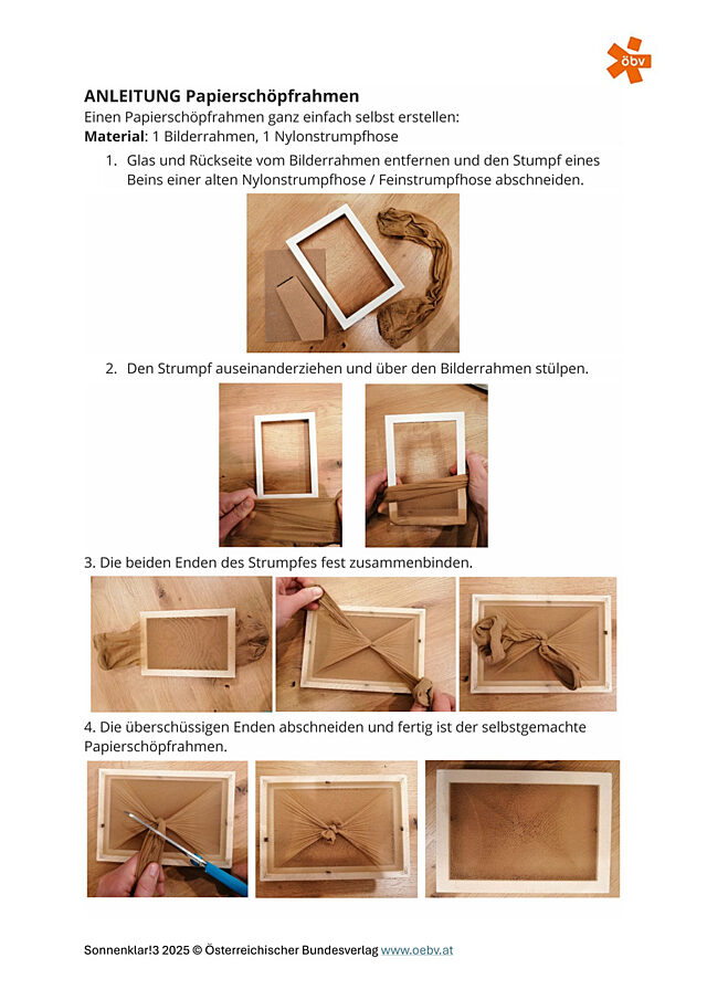 Papierschöpfrahmen herstellen