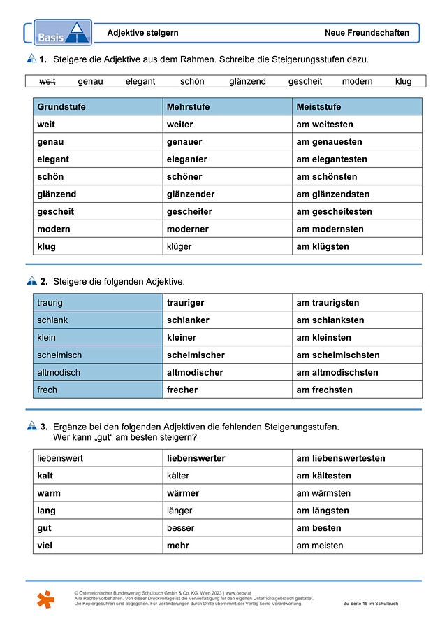 Adjektive steigern