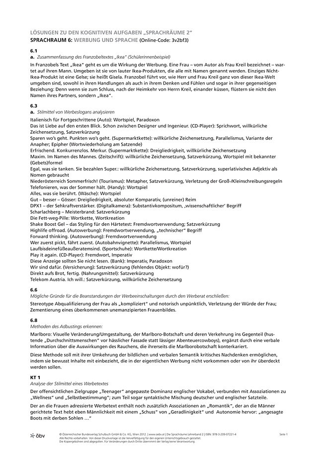 Werbung und Sprache