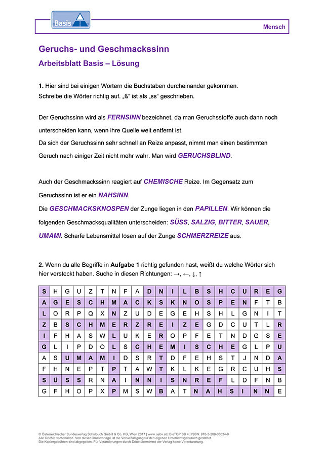 Geruchs- und Geschmackssinn