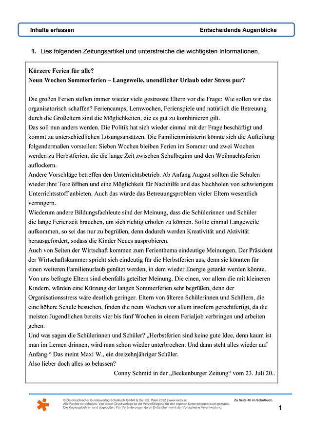 Inhalte erfassen I