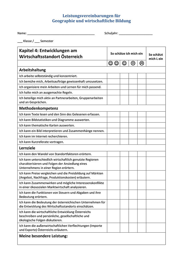Leistungsvereinbarung