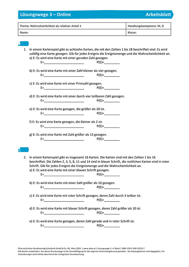 Wahrscheinlichkeit als relativer Anteil 1
