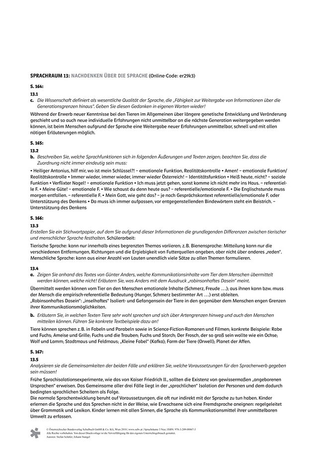 Nachdenken über die Sprache