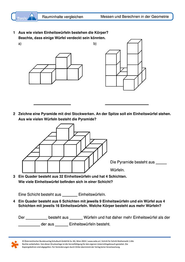 Rauminhalte vergleichen