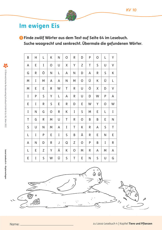 Arbeitsblatt 10: Im ewigen Eis