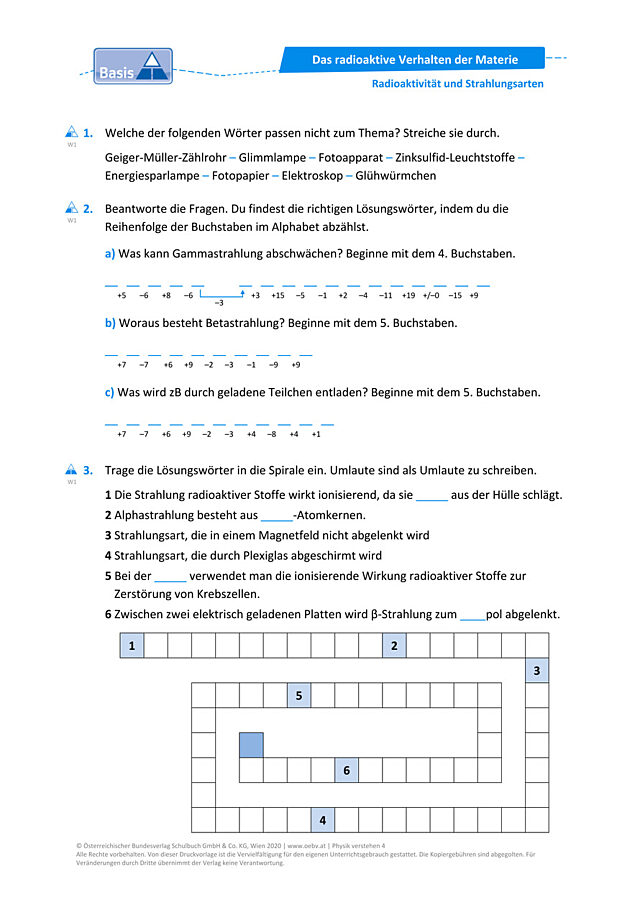 Radioaktivität und Strahlungsarten
