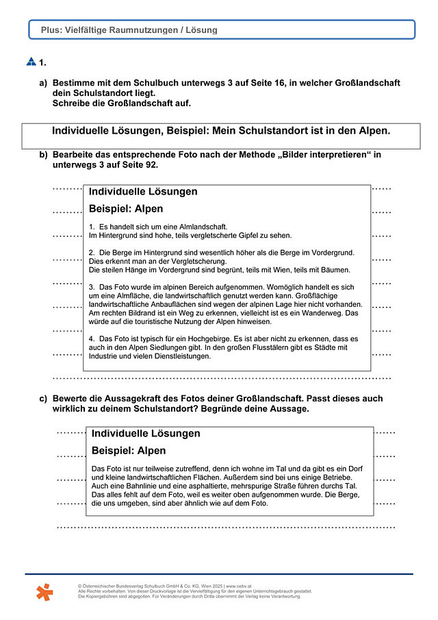 Vielfältige Raumnutzungen