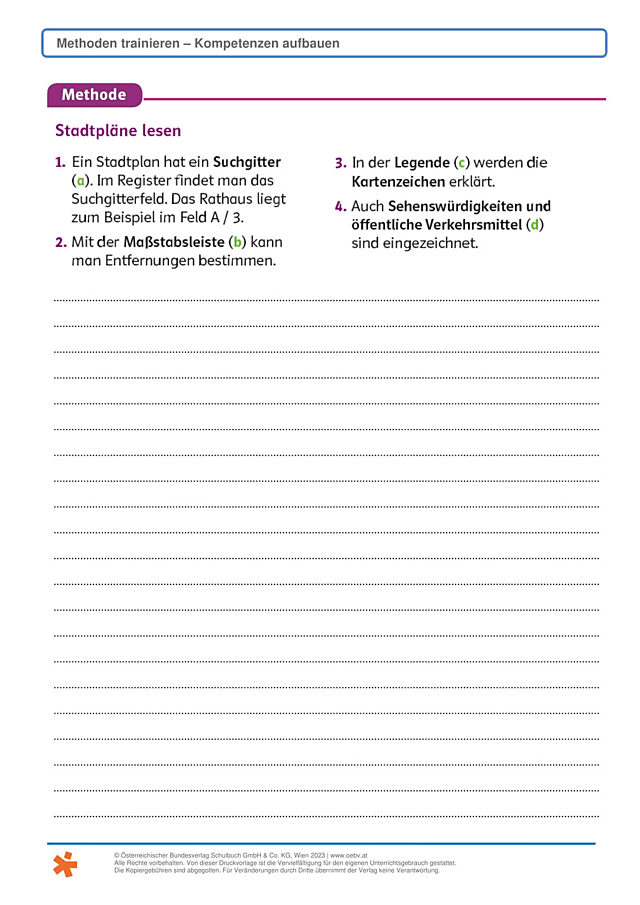 Stadtpläne lesen