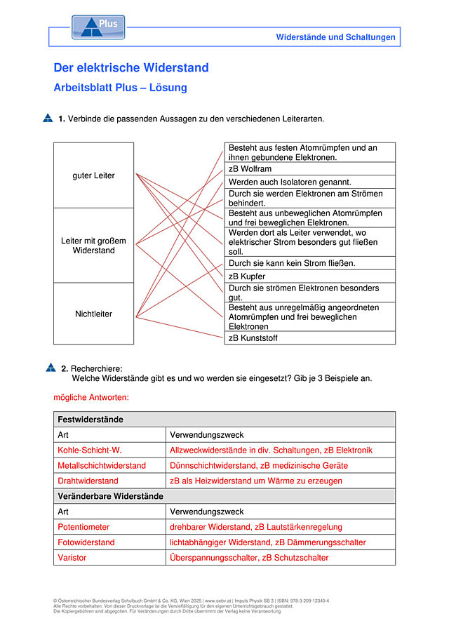 Der elekrische Widerstand