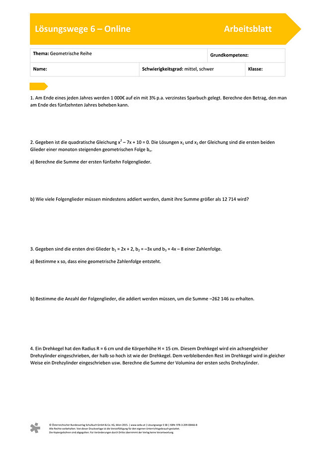Geometrische Reihe.