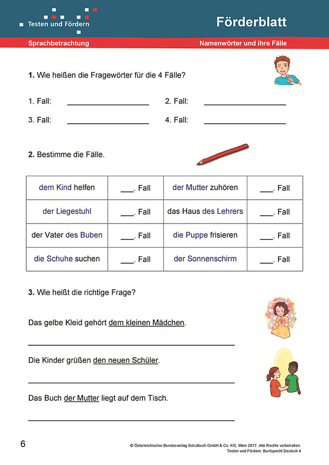 Namenwörter und ihre Fälle